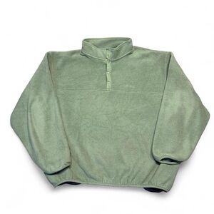 Vintage 90s L.L Bean pullover snap T fleece sage green XL women’s READ